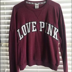 Burgundy crew neck